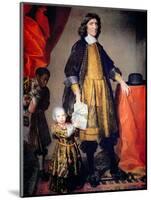 Portrait of Cecilius Calvert with His Grandson and Houseboy-Gerard Soest-Mounted Giclee Print