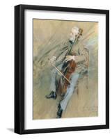 Portrait of Cellist Gaetano Braga, 1889-Giovanni Boldini-Framed Giclee Print