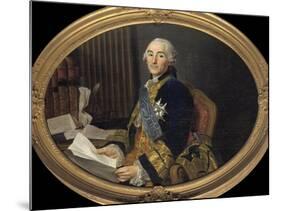 Portrait of Cesar-Gabriel Count of Choiseul-Chevigny by Alexandre Roslin-null-Mounted Giclee Print