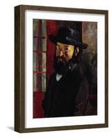 Portrait of Cezanne with Felt Hat, Around 1879-Paul Cézanne-Framed Giclee Print