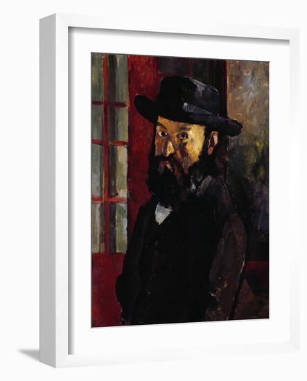 Portrait of Cezanne with Felt Hat, Around 1879-Paul Cézanne-Framed Giclee Print
