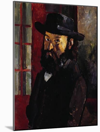 Portrait of Cezanne with Felt Hat, Around 1879-Paul Cézanne-Mounted Giclee Print