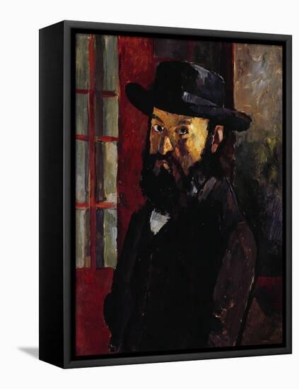 Portrait of Cezanne with Felt Hat, Around 1879-Paul Cézanne-Framed Stretched Canvas