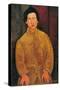 Portrait of Chaïm Soutine (1893-194)-Amedeo Modigliani-Stretched Canvas