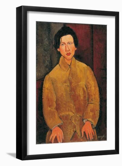 Portrait of Chaïm Soutine (1893-194)-Amedeo Modigliani-Framed Giclee Print