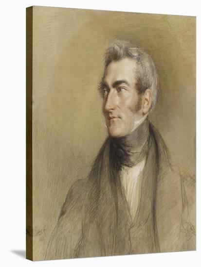 Portrait of Chambers Hall, 1835-John Linnell-Stretched Canvas