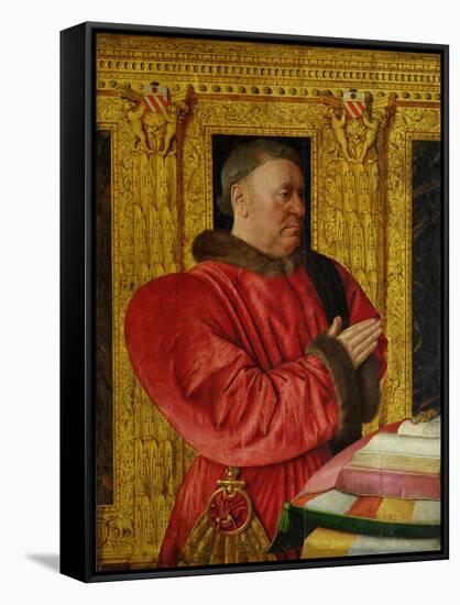 Portrait of Chancellor Guillaume Jouvenel Des Ursins (D.1472) 1460-65-Jean Fouquet-Framed Stretched Canvas