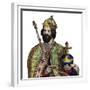 Portrait of Charlemagne (742-814), King of the Franks-French School-Framed Giclee Print