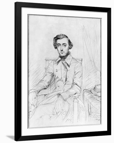 Portrait of Charles Alexis Henri Clerel De Tocqueville, 1844-Theodore Chasseriau-Framed Giclee Print