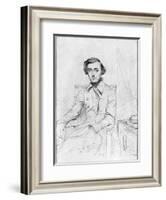 Portrait of Charles Alexis Henri Clerel De Tocqueville, 1844-Theodore Chasseriau-Framed Giclee Print