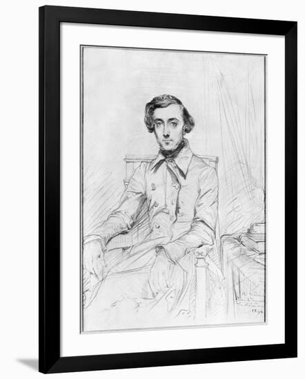 Portrait of Charles Alexis Henri Clerel De Tocqueville, 1844-Theodore Chasseriau-Framed Giclee Print