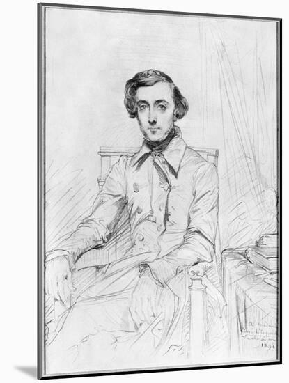 Portrait of Charles Alexis Henri Clerel De Tocqueville, 1844-Theodore Chasseriau-Mounted Giclee Print