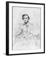 Portrait of Charles Alexis Henri Clerel De Tocqueville, 1844-Theodore Chasseriau-Framed Giclee Print