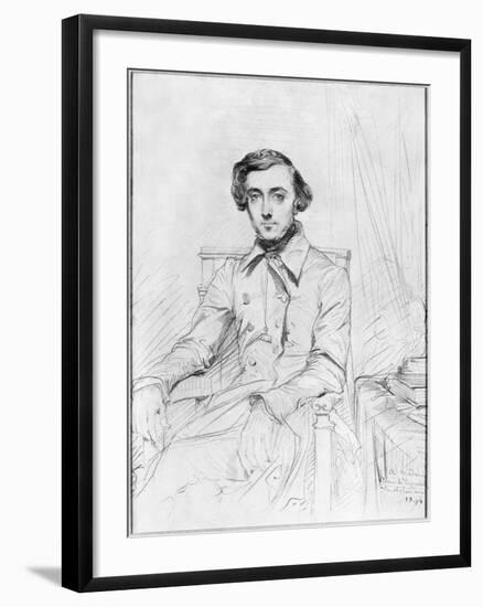 Portrait of Charles Alexis Henri Clerel De Tocqueville, 1844-Theodore Chasseriau-Framed Giclee Print