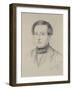 Portrait of Charles Allston Collins, 1850 (Graphite on Discoloured Cream Paper)-John Everett Millais-Framed Giclee Print