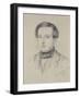 Portrait of Charles Allston Collins, 1850 (Graphite on Discoloured Cream Paper)-John Everett Millais-Framed Giclee Print