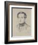 Portrait of Charles Allston Collins, 1850 (Graphite on Discoloured Cream Paper)-John Everett Millais-Framed Giclee Print