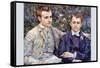 Portrait of Charles and George-Pierre-Auguste Renoir-Framed Stretched Canvas