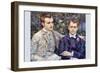 Portrait of Charles and George-Pierre-Auguste Renoir-Framed Art Print