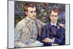 Portrait of Charles and George-Pierre-Auguste Renoir-Mounted Art Print