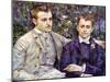 Portrait of Charles and George-Pierre-Auguste Renoir-Mounted Art Print