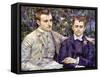 Portrait of Charles and George-Pierre-Auguste Renoir-Framed Stretched Canvas