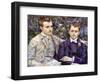 Portrait of Charles and George-Pierre-Auguste Renoir-Framed Art Print