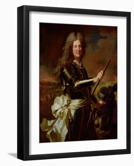Portrait of Charles-Auguste de Matignon, Comte de Gace, Marechal de France 1691-Hyacinthe Rigaud-Framed Giclee Print