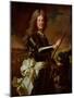 Portrait of Charles-Auguste de Matignon, Comte de Gace, Marechal de France 1691-Hyacinthe Rigaud-Mounted Giclee Print