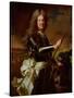 Portrait of Charles-Auguste de Matignon, Comte de Gace, Marechal de France 1691-Hyacinthe Rigaud-Stretched Canvas