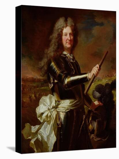 Portrait of Charles-Auguste de Matignon, Comte de Gace, Marechal de France 1691-Hyacinthe Rigaud-Stretched Canvas