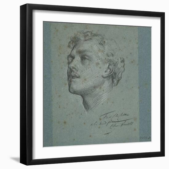 Portrait of Charles Augustus Howell, C.1866-Frederic Leighton-Framed Giclee Print