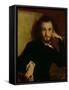 Portrait of Charles Baudelaire (1821-67) 1844-Emile Deroy-Framed Stretched Canvas