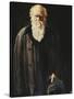 Portrait of Charles Darwin, standing three quarter length-John Collier-Stretched Canvas