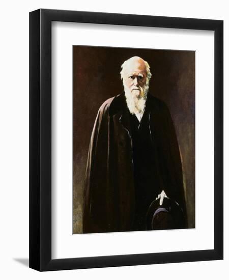 Portrait of Charles Darwin-null-Framed Giclee Print