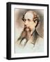 Portrait of Charles Dickens, 1869-E. Goodwyn Lewis-Framed Giclee Print