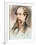 Portrait of Charles Dickens, 1869-E. Goodwyn Lewis-Framed Giclee Print