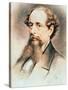 Portrait of Charles Dickens, 1869-E. Goodwyn Lewis-Stretched Canvas