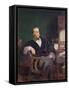 Portrait of Charles Dickens-William Powell Frith-Framed Stretched Canvas