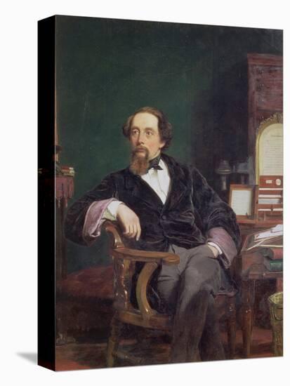 Portrait of Charles Dickens-William Powell Frith-Stretched Canvas