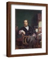 Portrait of Charles Dickens-William Powell Frith-Framed Giclee Print