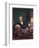 Portrait of Charles Dickens-William Powell Frith-Framed Giclee Print