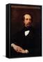 Portrait of Charles Dickens-Ary Scheffer-Framed Stretched Canvas