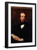 Portrait of Charles Dickens-Ary Scheffer-Framed Giclee Print