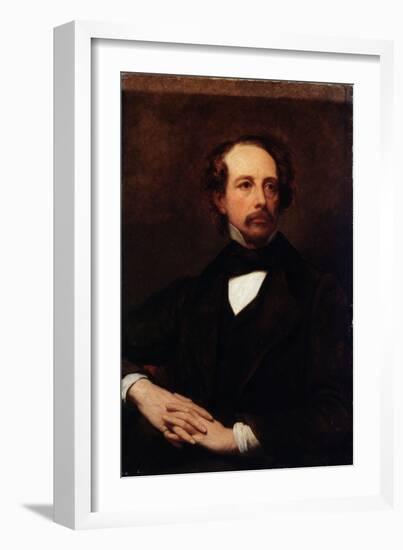 Portrait of Charles Dickens-Ary Scheffer-Framed Giclee Print