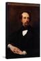 Portrait of Charles Dickens-Ary Scheffer-Framed Stretched Canvas