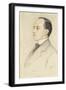 Portrait of Charles Francis Bell, 1913 (Coloured Crayons on a Pale Ochre Preparation)-William Strang-Framed Giclee Print