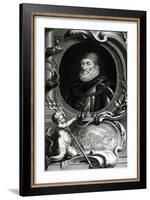 Portrait of Charles Howard-Jacobus Houbraken-Framed Giclee Print