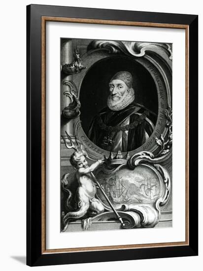 Portrait of Charles Howard-Jacobus Houbraken-Framed Giclee Print