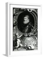 Portrait of Charles Howard-Jacobus Houbraken-Framed Giclee Print